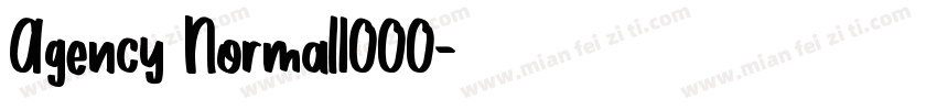 Agency Normal1000字体转换
